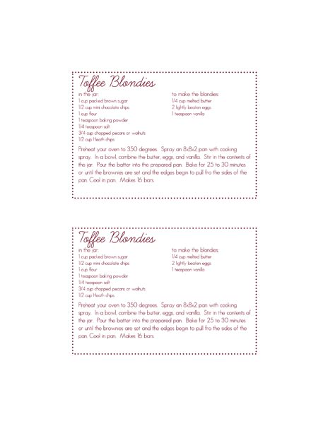 toffee blondie brownie recipe