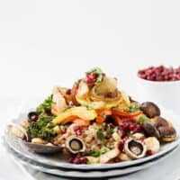 Permalink to: Roasted Vegetable and Farro Salad with Pomegranates roasted vegetable and farro salad with pomegranates