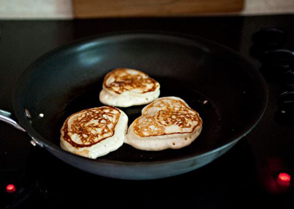 buttermilk pancakes in a pan