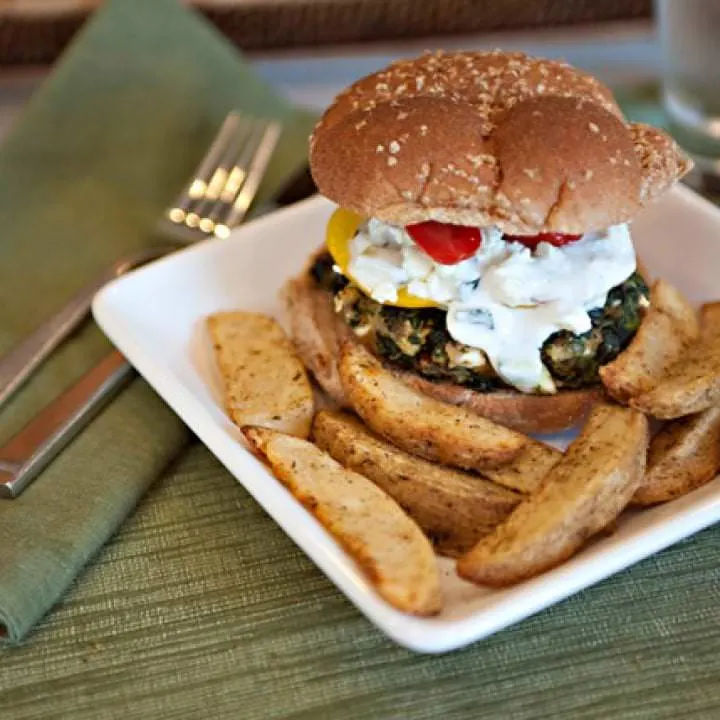spinach feta burger recipe
