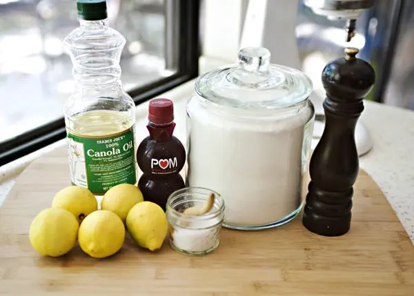 mixed greens with pomegranate lemon dressing recipe