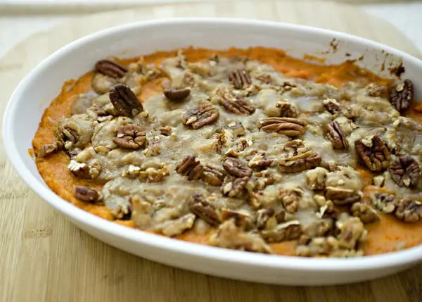 Sweet Potato Casserole with Pecan Topping Recipe