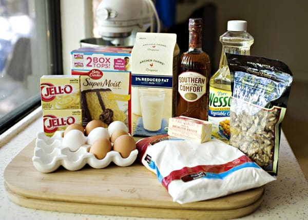 ingredients for patty's whiskey cake