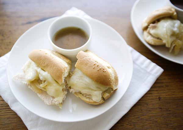 slow cooker turkey dip sandwiches recipe