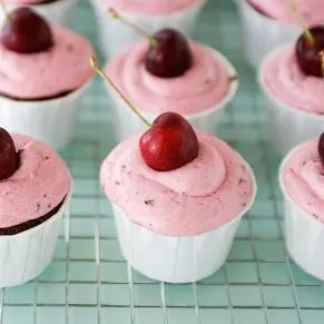 Vegan Chocolate Cherry Cupcakes