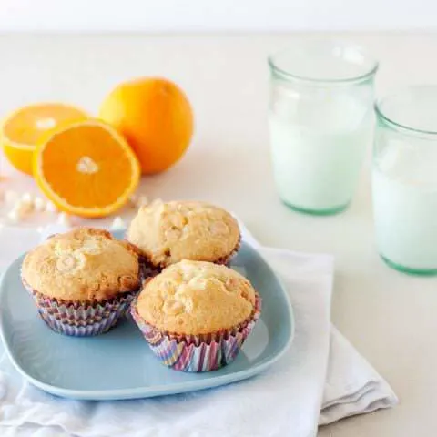 orange and white chocolate muffins recipe