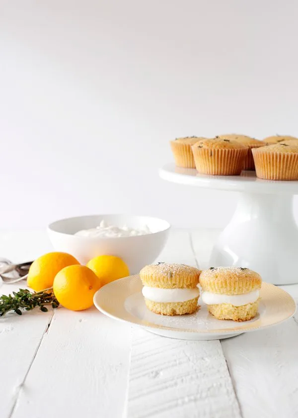 lemon thyme cupcakes with honey cream recipe