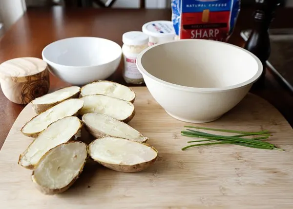 horseradish and chive twice baked potatoes recipe