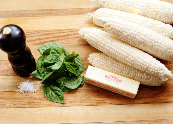 sauteed corn with basil butter recipe