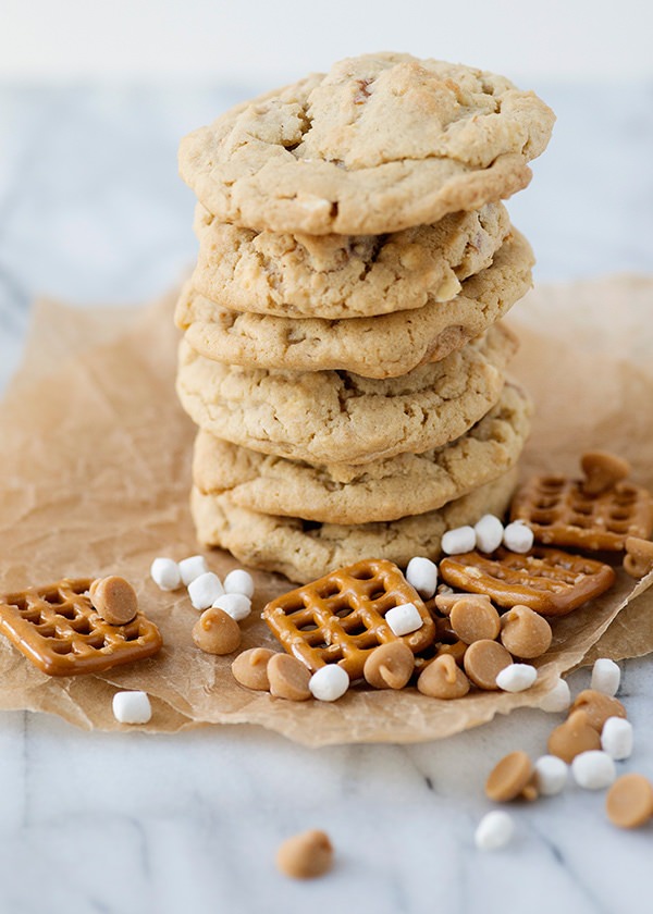 Pretzel Marshmallow Peanut Butter Chip Cookies recipe