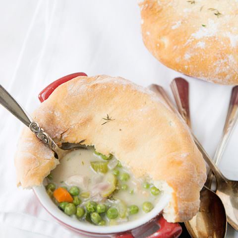 chicken pot pie with parker house roll crust recipe