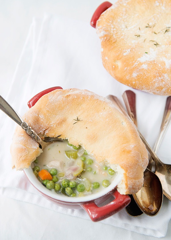 chicken pot pie with parker house roll crust recipe