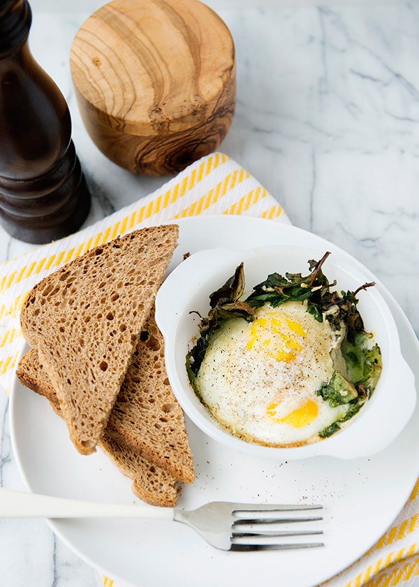Baked Egg and Kale Cups recipe