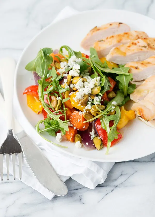 Roasted Vegetable and Chicken Salad
