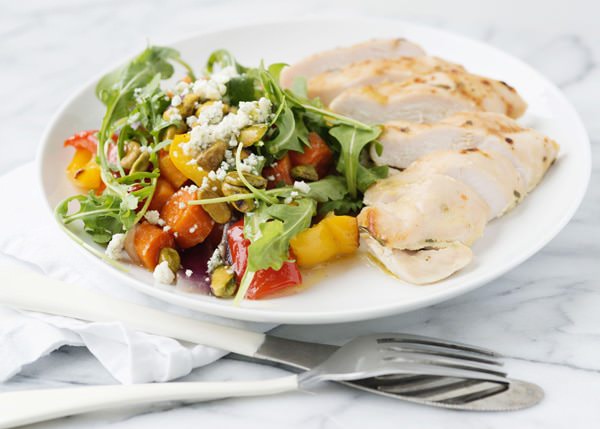 Roasted Vegetable and Chicken Salad