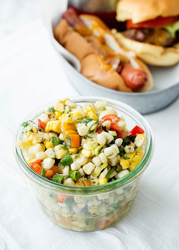 grilled corn salad with fresh herbs recipe