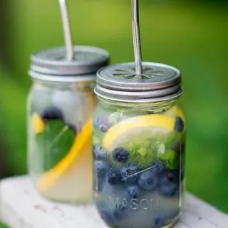 Blueberry Basil Lemonade Cocktails