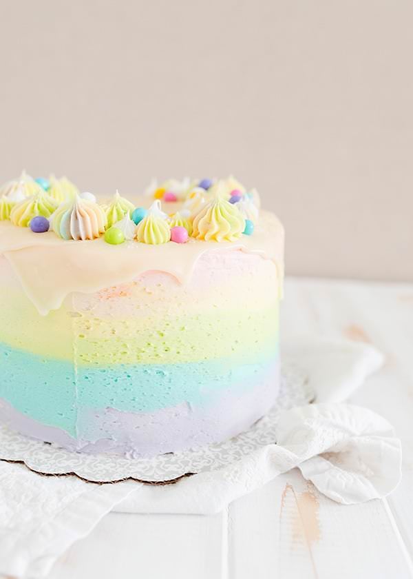 PASTEL RAINBOW THEMED EDIBLE IMAGE CAKE WRAPS THICK ICING SHEETS cake decoration