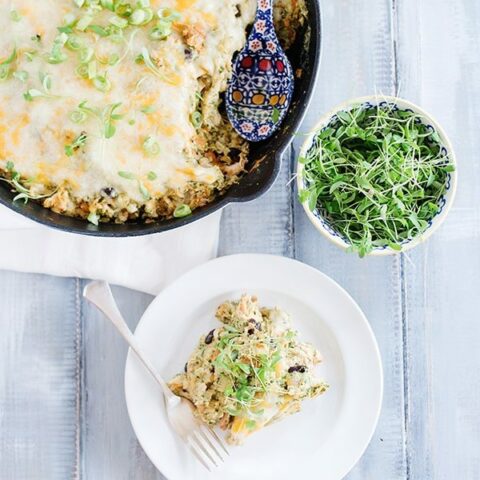 Green Chile Rice and Chicken Skillet