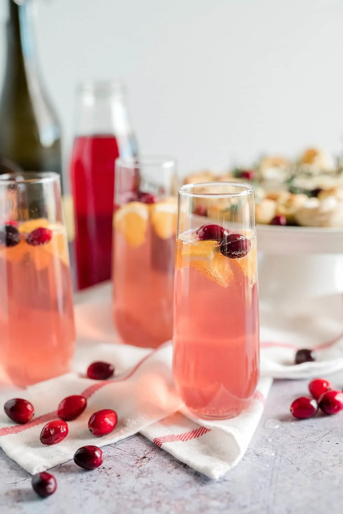 Prosecco with Cranberry and Orange