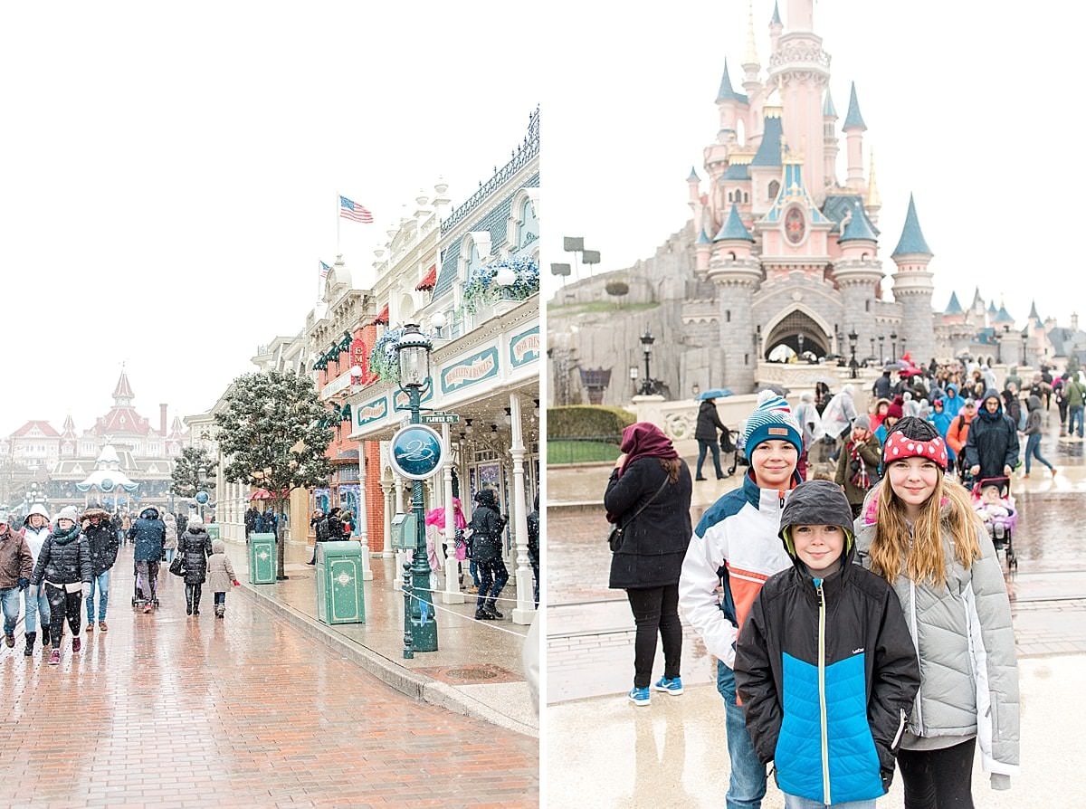 Disney Paris in snow
