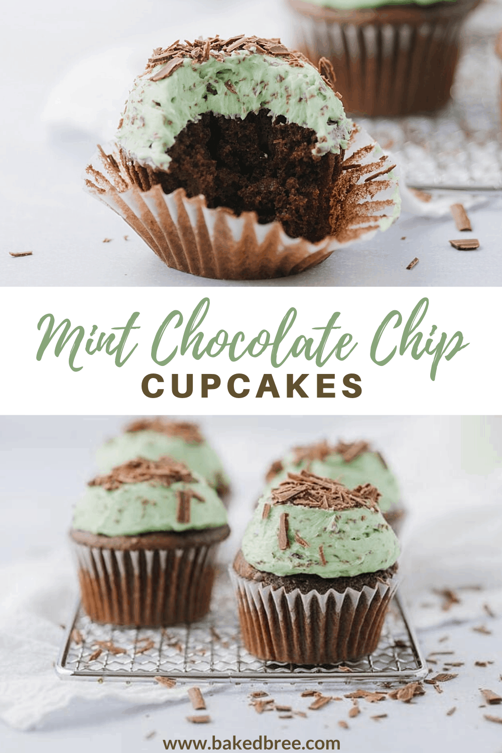 Mint Chocolate Chip Cupcakes | For The Mint Chocolate Chip Lovers