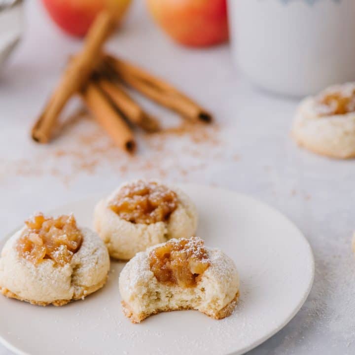 apple pie cookies on a plate