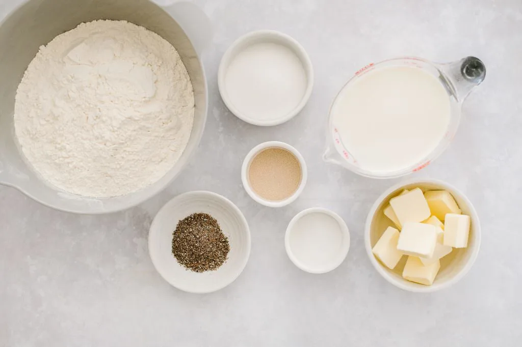 ingredients for dough for cardamom buns