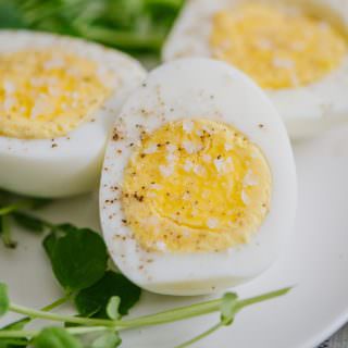 perfect 7 minute hard boiled egg slices