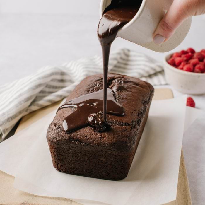 Chocolate Yogurt Cake with Chocolate Glaze Baked Bree