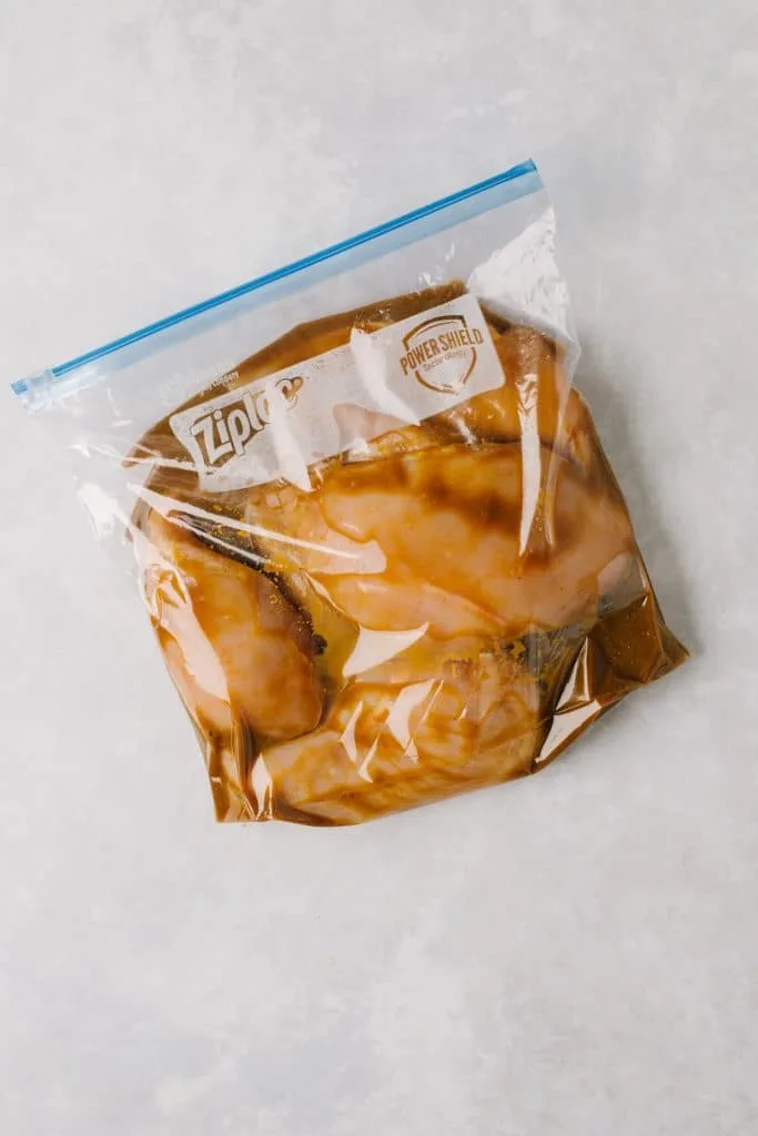 marinating chicken breasts in plastic bag