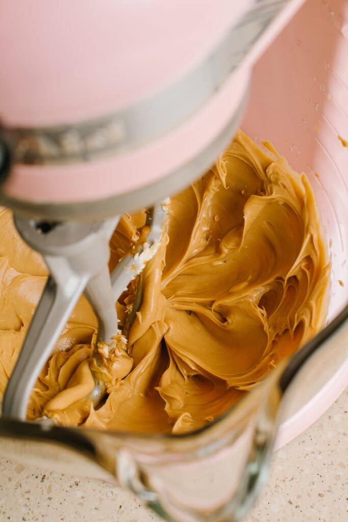 whipping cookie butter spread in stand mixer