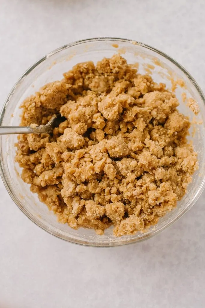 mixed crumb topping in a bowl