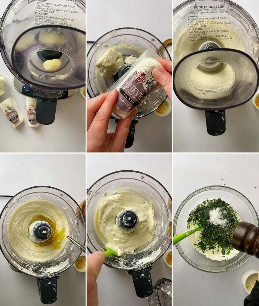 how to make herb goat cheese in food processor