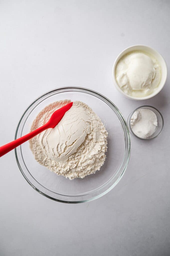 ingredients for homemade yogurt flatbreads