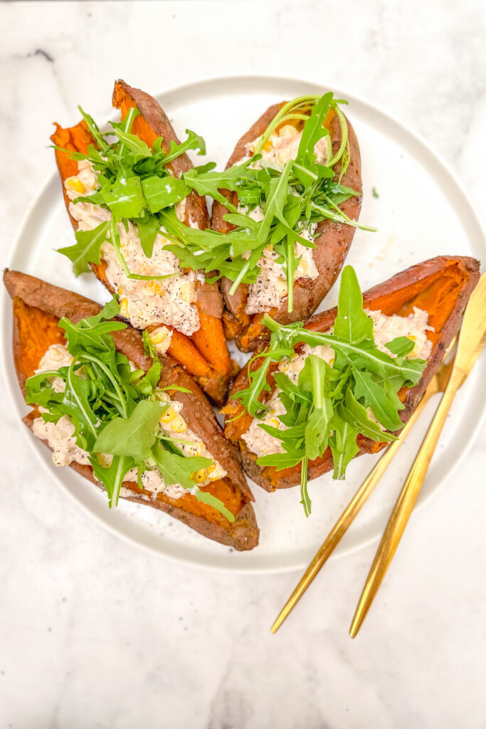 Microwave sweet Potatoes Feature