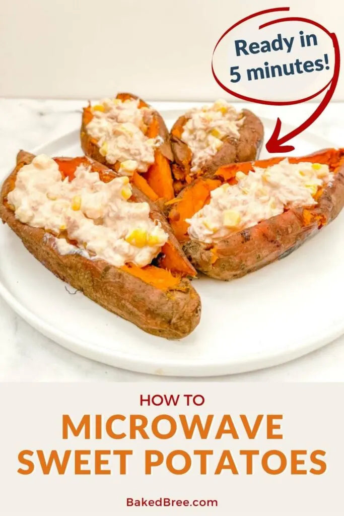 Microwaved Sweet Potato with Tuna Salad recipe pin