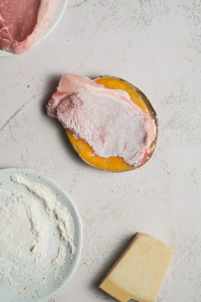 Parmesan crusted pork chops - steps