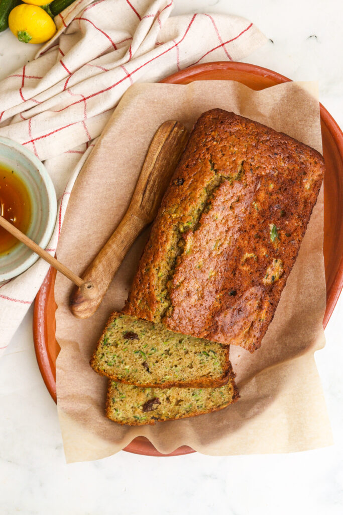 Zucchini bread from above