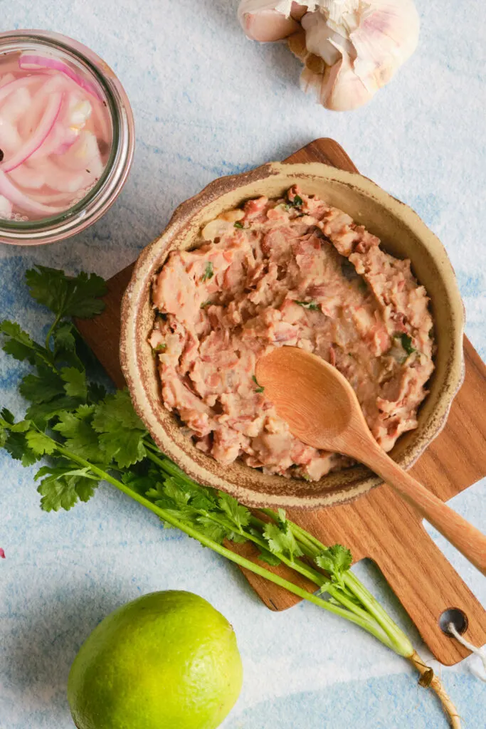 The Best Refried Beans Recipe featured picture below