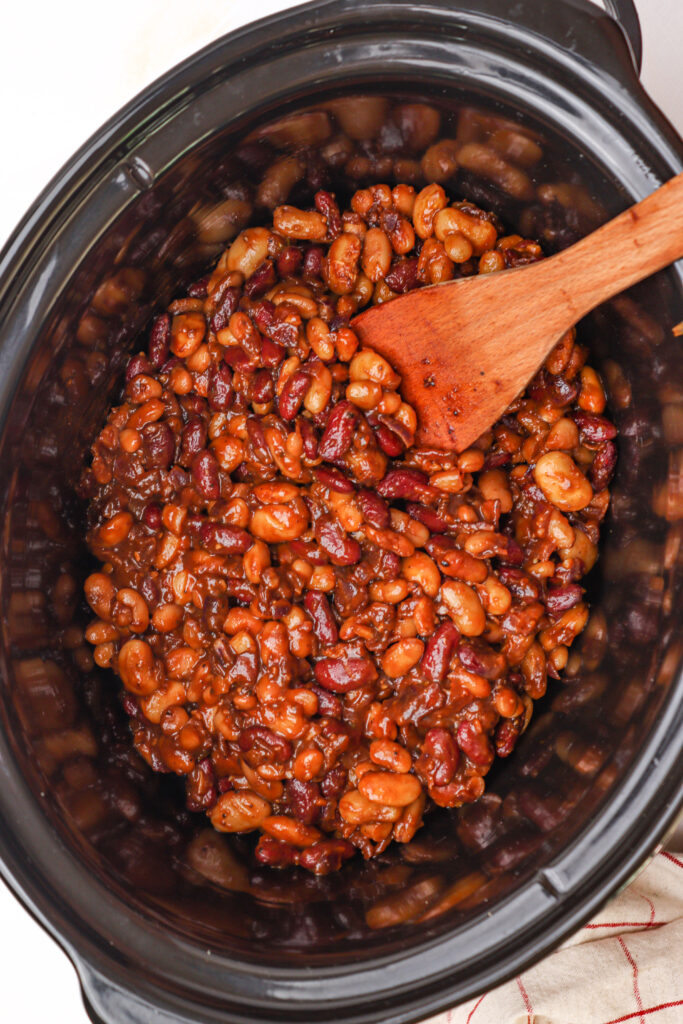 Easy Slow Cooker Baked Beans featured image below