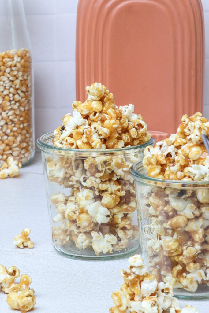 Easy Microwave Caramel Corn featured image above