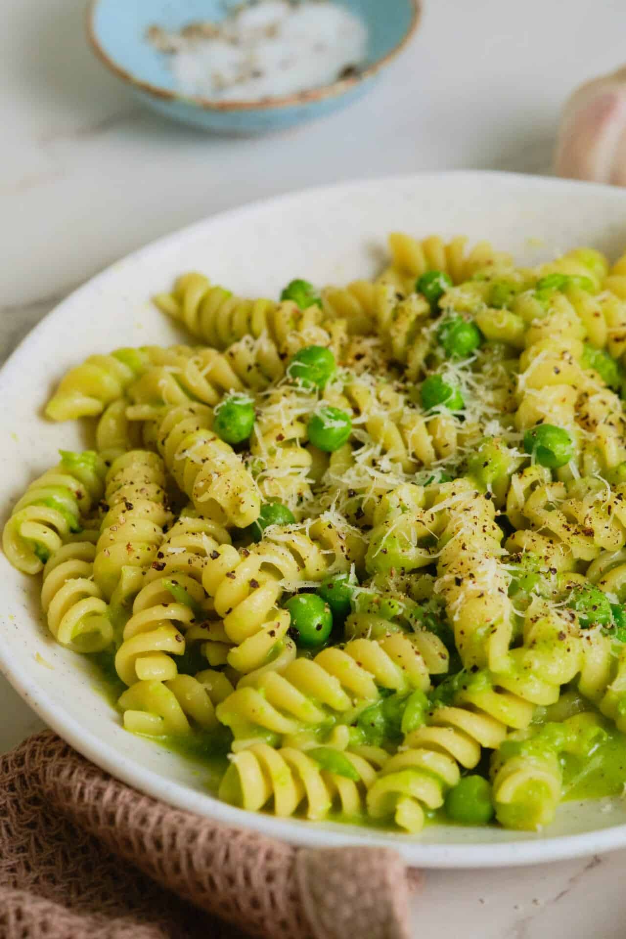 Pasta with Peas Recipe | Baked Bree