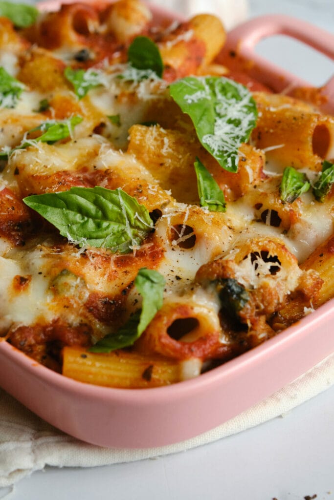 Baked Mostaccioli Recipe featured image below
