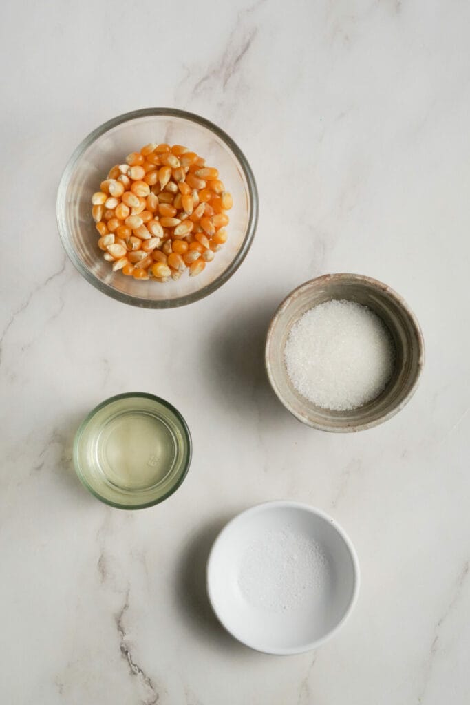 How to Make Kettle Corn at Home ingredients