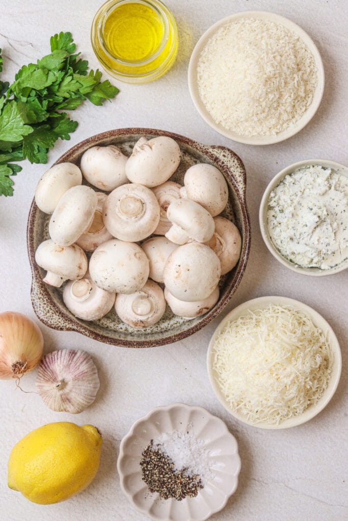Boursin Stuffed Mushrooms ingredients