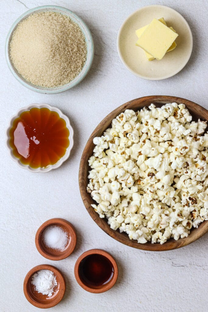 Easy Microwave Caramel Corn ingredients