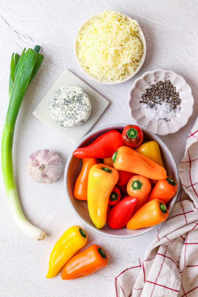 Cream Cheese Stuffed Peppers (with Boursin) featured image ingredients