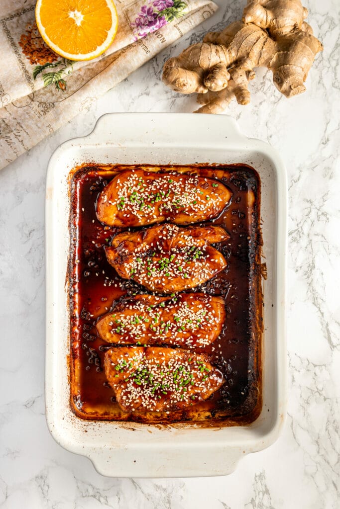 Asian Baked Chicken Breasts featured image top shot