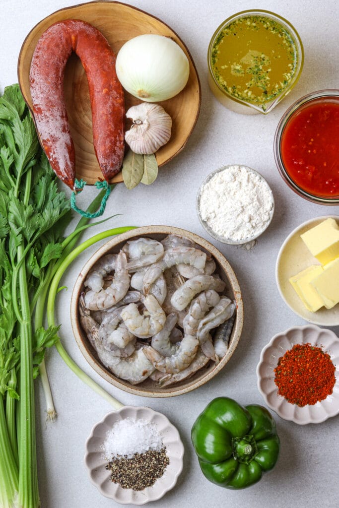 Shrimp and Sausage Gumbo Recipe ingredients